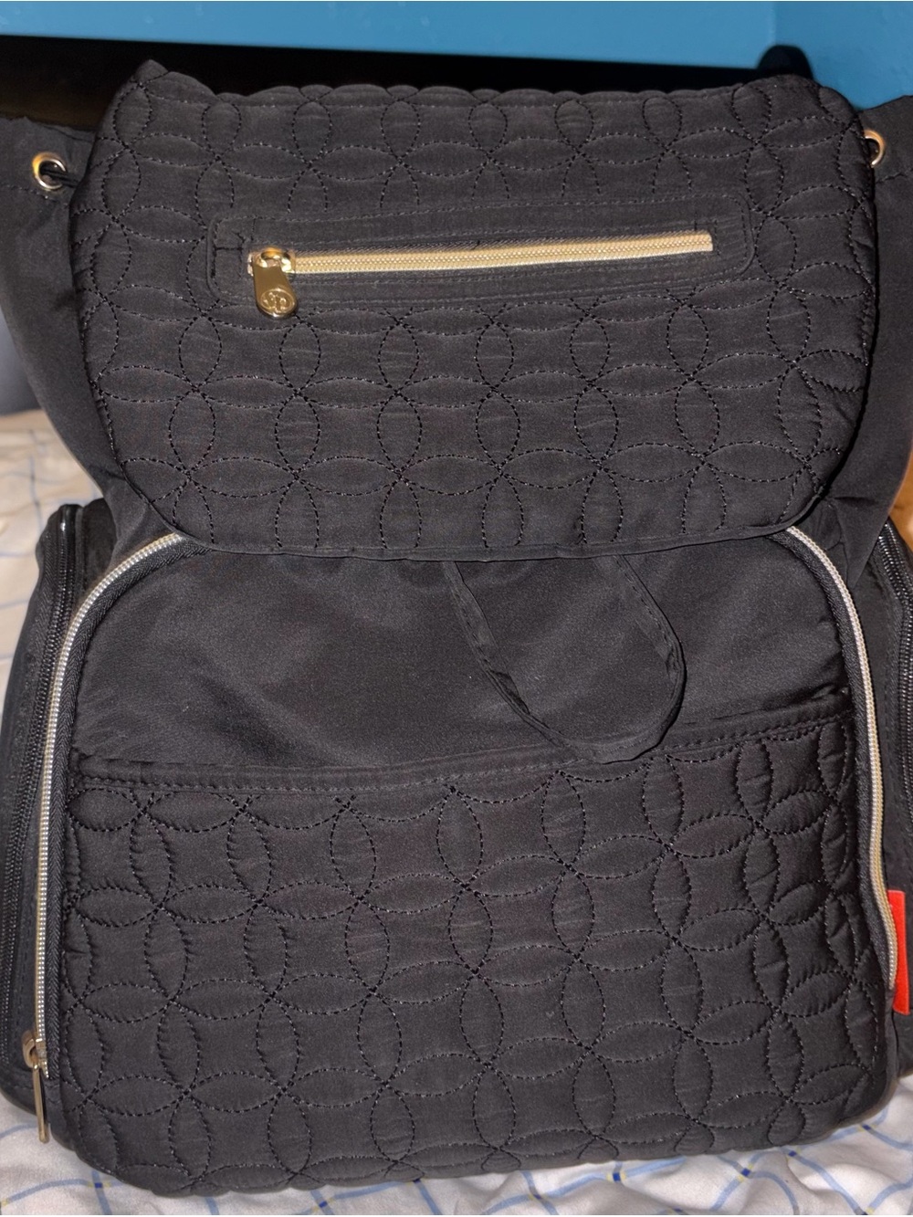 Black Quilted Women's Backpack Tote - Classic Everyday Bag